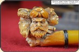 (Make Offer) 5 Faces Meerschaum Pipe - 9 of 17