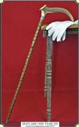 (Make Offer) Stag Handled Walking Cane - 1 of 13