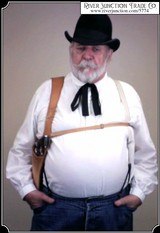 Improved 7.5 Texas Shoulder Holster Copied from original in the River Junction Collection - 6 of 8