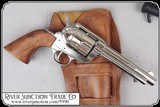 Non- firing Bright Nickel plated 1873 Colt. with genuine wood grips - 2 of 6
