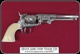 Non- firing pistol - 1851 Navy revolver Engraved Silver Finish - 5 of 7