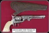 Non- firing pistol - 1851 Navy revolver Engraved Silver Finish - 4 of 7