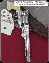 Non- firing pistol - 1851 Navy revolver Engraved Silver Finish - 1 of 7