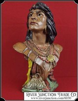 Original antique "Hiawatha" bust - 1 of 9