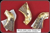 Old Vaquero and other Ruger Grips ~ Hand made Elk Horn two piece Grips w/ bark and fire kissed - 3 of 3