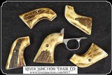 New Vaquero Ruger Grips ~ Hand made Elk Horn w/bark and fire kissed two piece Grips - 2 of 7