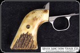 New Vaquero Ruger Grips ~ Hand made Elk Horn w/bark and fire kissed two piece Grips - 4 of 7