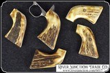 New Vaquero Ruger Grips ~ Hand made Elk Horn w/bark and fire kissed two piece Grips - 3 of 7