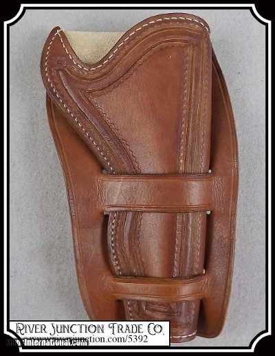 Lined Traditional Cheyenne holster Right Handed Draw 4 3/4 - 5 1/2 - Image 3 of 6
