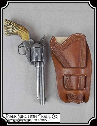 Lined Traditional Cheyenne holster Right Handed Draw 4 3/4 - 5 1/2 - Image 2 of 6