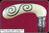Antique Celtic Ivory handle cane with ancient symbols - 5 of 10