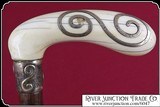 Antique Celtic Ivory handle cane with ancient symbols - 4 of 10