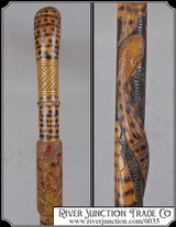 Serpent Cane carve from one piece - 6 of 7