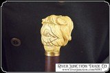 France - 19th century ivory pommel Cane lion head - 9 of 10