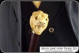 France - 19th century ivory pommel Cane lion head - 2 of 10