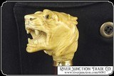 France - 19th century ivory pommel Cane lion head - 8 of 10