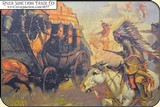 Print on Canvas of Oscar Edmund Berninghaus - A Fight For The Overland Mail - 4 of 7