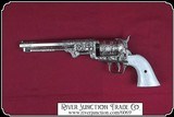M1851 Engraved Silver Civil War Navy Pistol Non-Firing Replica - 6 of 8