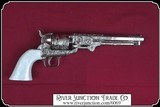 M1851 Engraved Silver Civil War Navy Pistol Non-Firing Replica - 5 of 7
