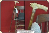 (Make Offer) 19th century ivory Wild Boar head Cane - 2 of 15