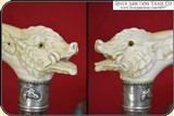 (Make Offer) 19th century ivory Wild Boar head Cane - 11 of 15