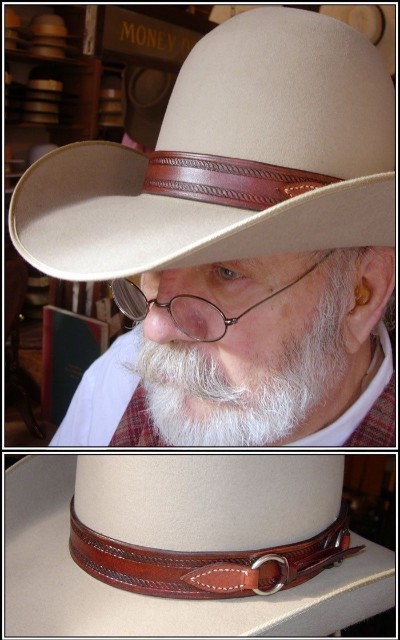 Men's Hat - Leather Hat Band Hand-crafted ~ Made Exclusively for RJT Co. - Image 2 of 5