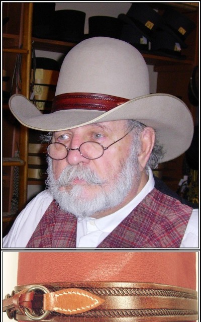 Men's Hat - Leather Hat Band Hand-crafted ~ Made Exclusively for RJT Co. - Image 3 of 5