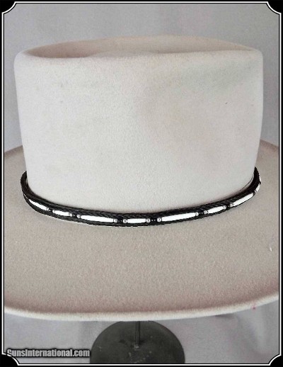 Bone Beaded Horse Hair Hatband - Image 2 of 6