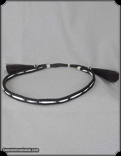 Bone Beaded Horse Hair Hatband - Image 5 of 6