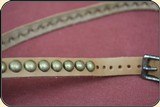 Old West Leather Hatband. Metal spots and buckle. - 4 of 5