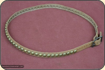 Old West Leather Hatband. Metal spots and buckle. - Image 3 of 5