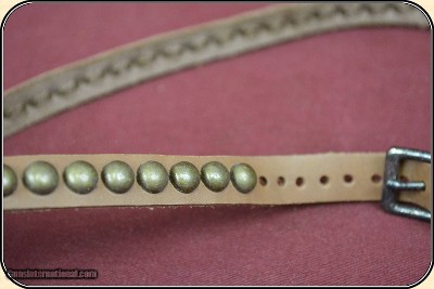 Old West Leather Hatband. Metal spots and buckle. - Image 4 of 5