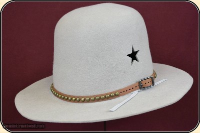 Old West Leather Hatband. Metal spots and buckle. - Image 2 of 5