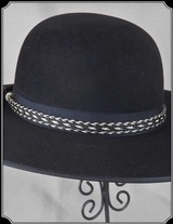 Horse Hair Hat Band Black and White