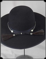 Horse Hair Hat Band Black and White - 3 of 8