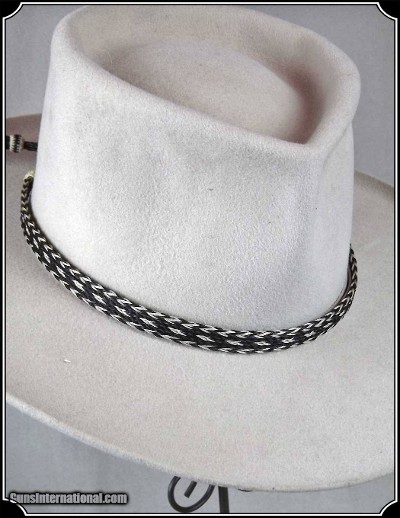 Horse Hair Hat Band Black and White - Image 2 of 8