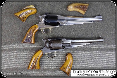 Grips ~ Aged Elk Horn with bark on. For your 1858 Remington - Image 2 of 9