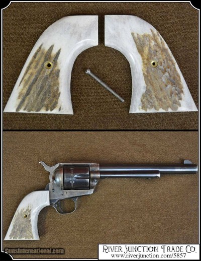 Elk Horn 1873 S.A. Grip w/bark Elk Horn 1873 S.A. Grip w/bark RJT #5857