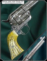 UBERTI .45 Colt Fully Engraved with Real Jigged bone grips - 1 of 13