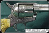 UBERTI .45 Colt Fully Engraved with Real Jigged bone grips - 4 of 13