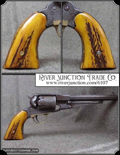 Grips ~ Aged Elk Horn with bark on. For your 1858 Remington