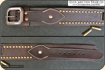 Studded Cartridge Belt - .38 Caliber - Image 3 of 8