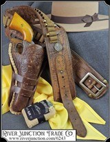 Antique holster & money belt for 4 3/4 inch barreled Colt SAA or Clones - 1 of 11