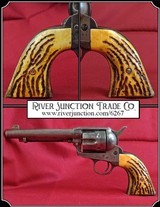 Colt SAA 1st Gen. ELK HORN "Jigged" grips - 1 of 8