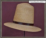Vintage Straw top hat size 6 3/4 - 4 of 5