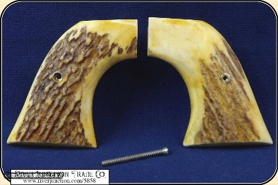 Old Vaquero and other Ruger Grips ~ Hand made Elk Horn two piece Grips w/ bark on RJT#5858 - Image 6 of 13
