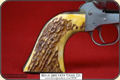 Old Vaquero and other Ruger Grips ~ Hand made Elk Horn two piece Grips w/ bark on RJT#5858 - Image 4 of 13