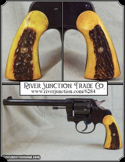 Elk Horn Stag Two Piece Grips for Colt New Service