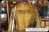 A truly rare find: Original Indian Wars Cavalry Officers brain tanned elk hide coat and trousers. - 7 of 20