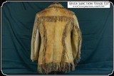 A truly rare find: Original Indian Wars Cavalry Officers brain tanned elk hide coat and trousers. - 15 of 20